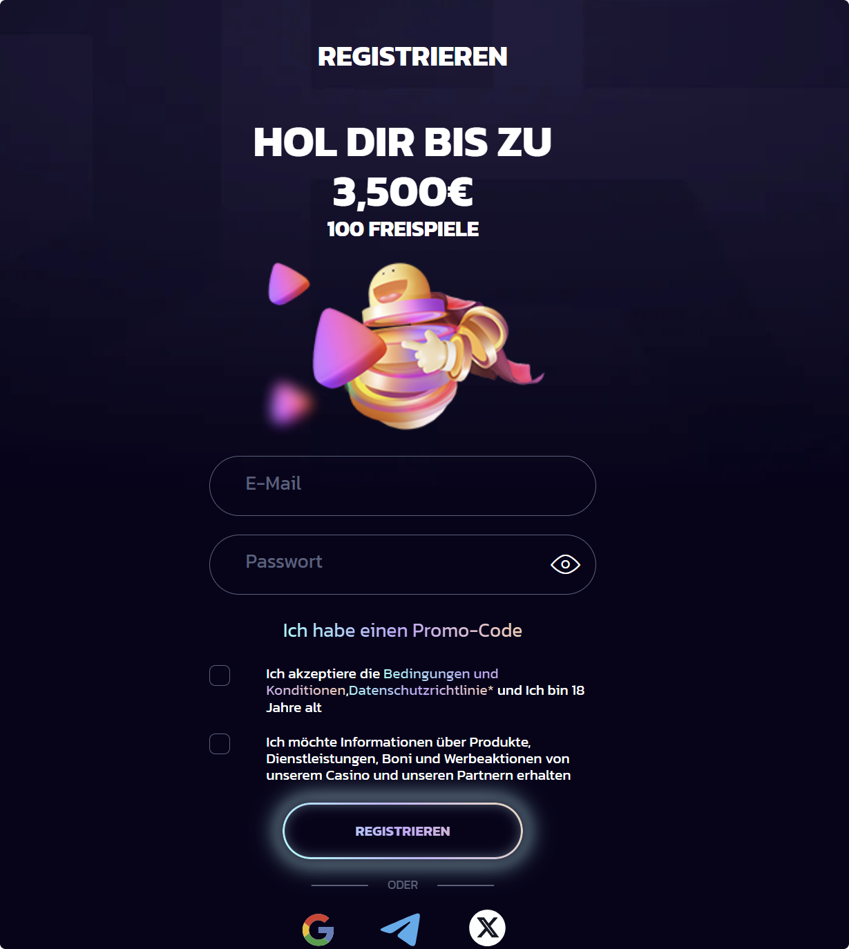 21bit Casino Registrierung Schritt-für-Schritt für deutsche Spieler